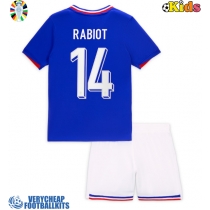 France Adrien Rabiot #14 Replica Home Minikit Euro 2024 Short Sleeve (+ pants)